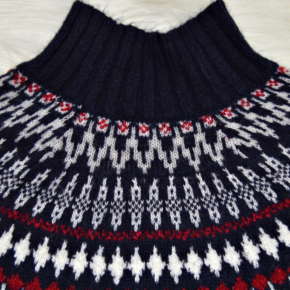 Eddie Bauer Fair Isle Mock Neck Pullover Sweater - Picture 3 of 7